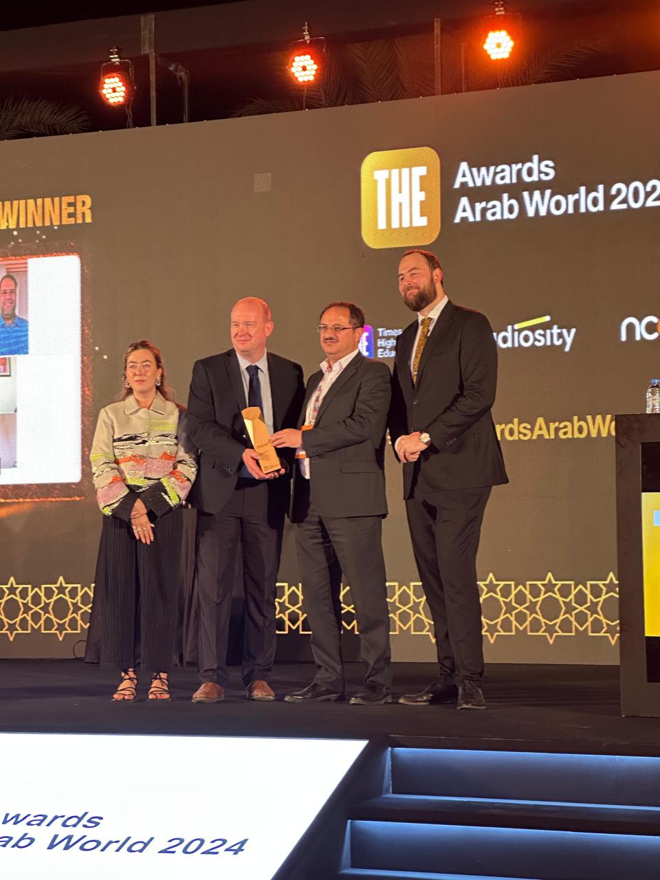 الجامعة الألمانية الأردنية تحصل على جائزة المساهمة البارزة في الريادة من مؤسسة التايمز العالمية