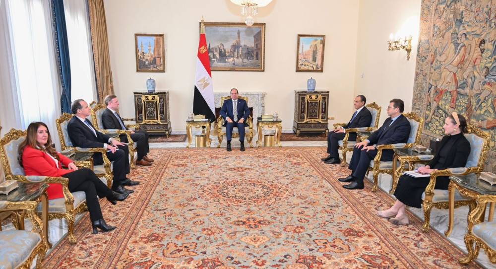 الرئبس السيسي ومستشار الأمن القومي الامريكي   يبحثان تطزرات الأوضاع الراهنة في منطقة الشرق الاوسط