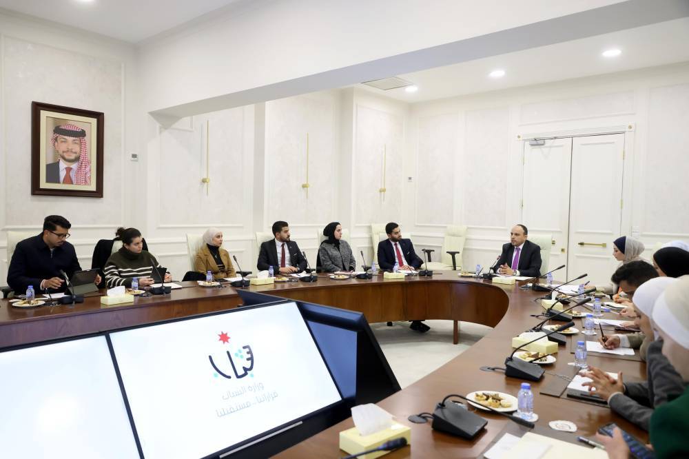 وزير الشباب يلتقي أعضاء الائتلاف الوطني الأردني للقرار 2250 الشباب والسلام والأمن