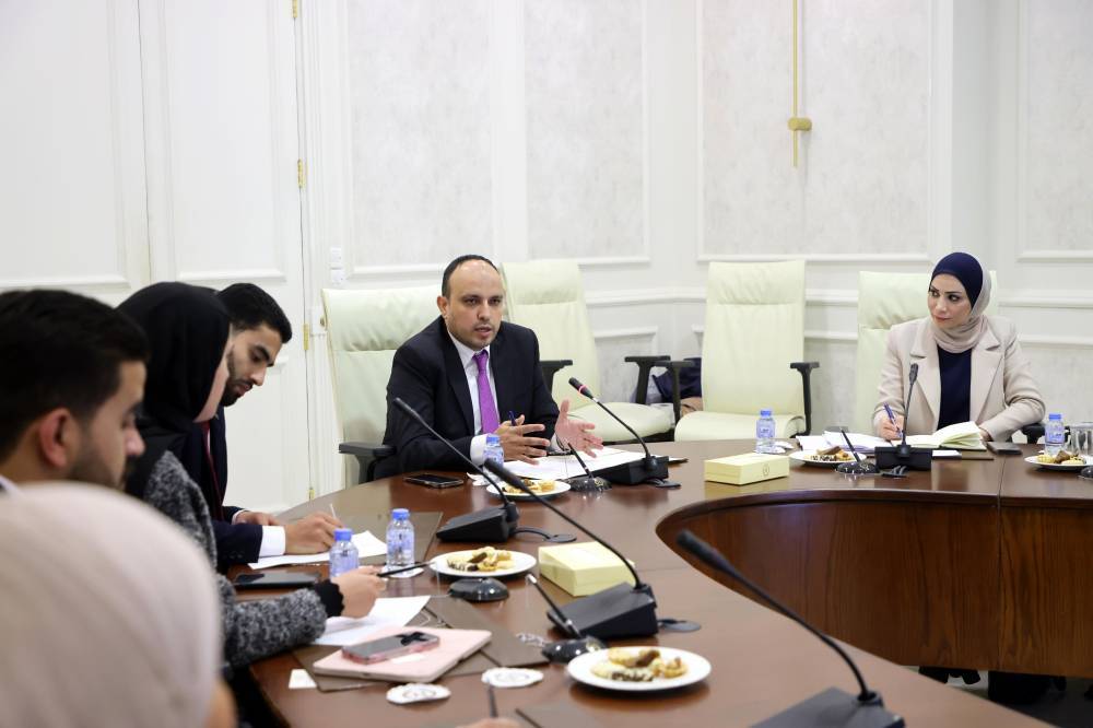 وزير الشباب يلتقي أعضاء الائتلاف الوطني الأردني للقرار 2250 الشباب والسلام والأمن