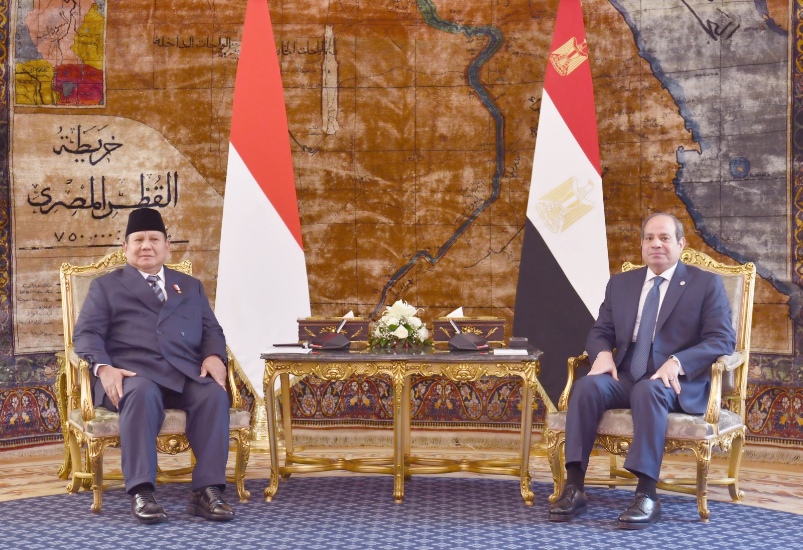 الرئيسان المصري الاندونيسي يبحثان سبل تعزيز العلاقات بين البلدين الصديقين بما يتفق مع تطلعات شعبيهما