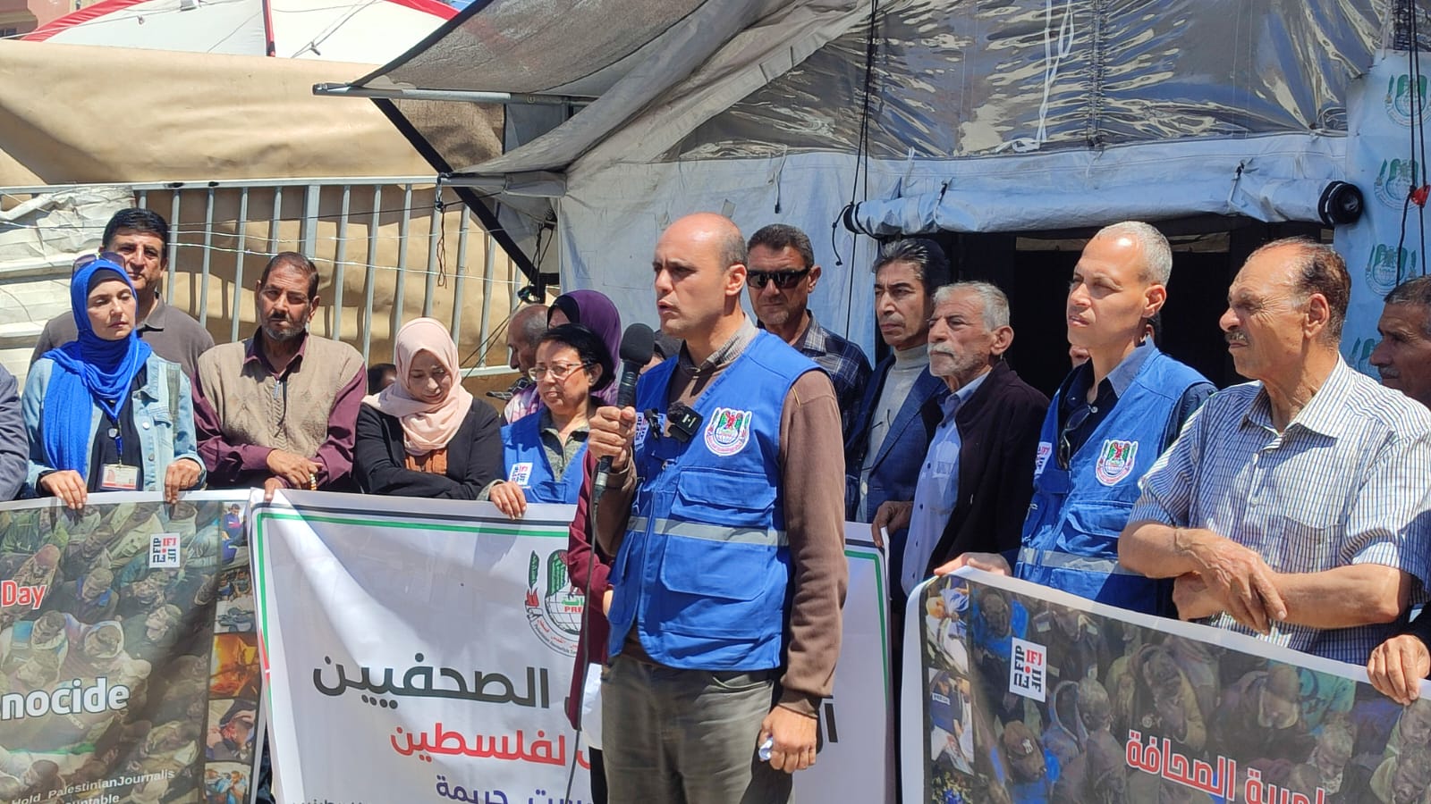 غزة: نقابة الصحفيين الفلسطينيين تنظم وقفة بمناسبة اليوم العالمي لحرية الصحافة