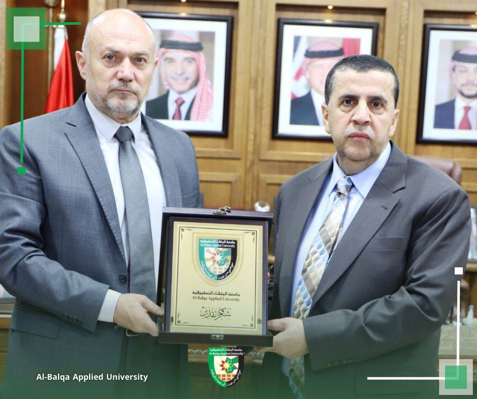في  إطار تعزيز التعاون الأكاديمي والبحثي وفد من اتحاد الأكاديميين والعلماء العرب يزور جامعة البلقاء التطبيقية