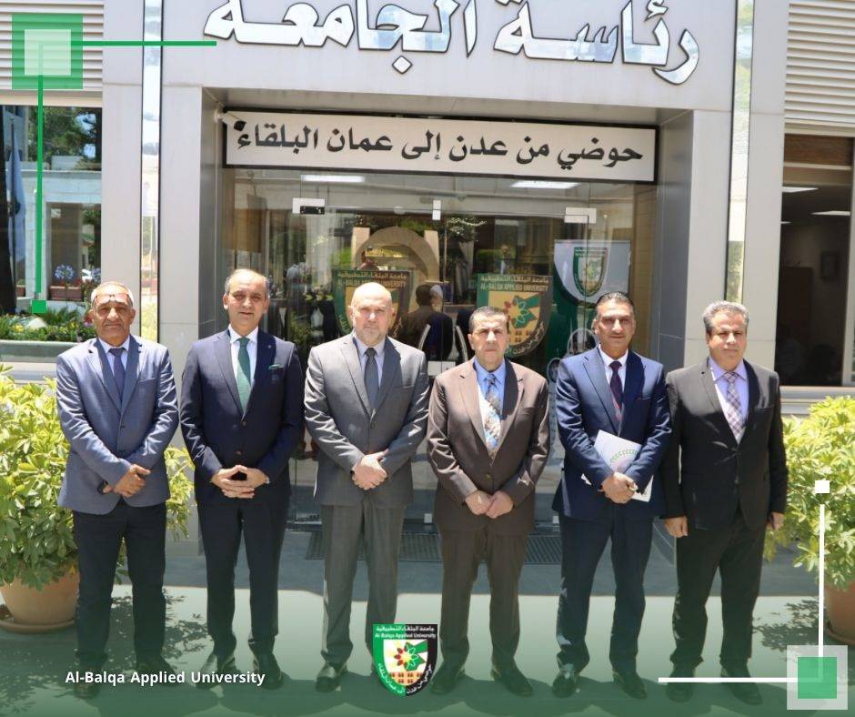 في  إطار تعزيز التعاون الأكاديمي والبحثي وفد من اتحاد الأكاديميين والعلماء العرب يزور جامعة البلقاء التطبيقية