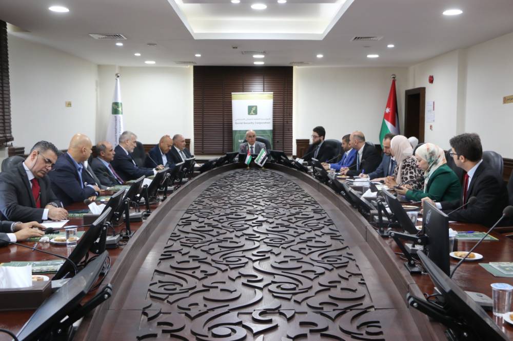 الخلايلة يستقبل نظيره في التأمينات الاجتماعية السورية ويؤكد تسخير الإمكانات والخبرات التأمينية والفنية أمام الأشقاء السوريين