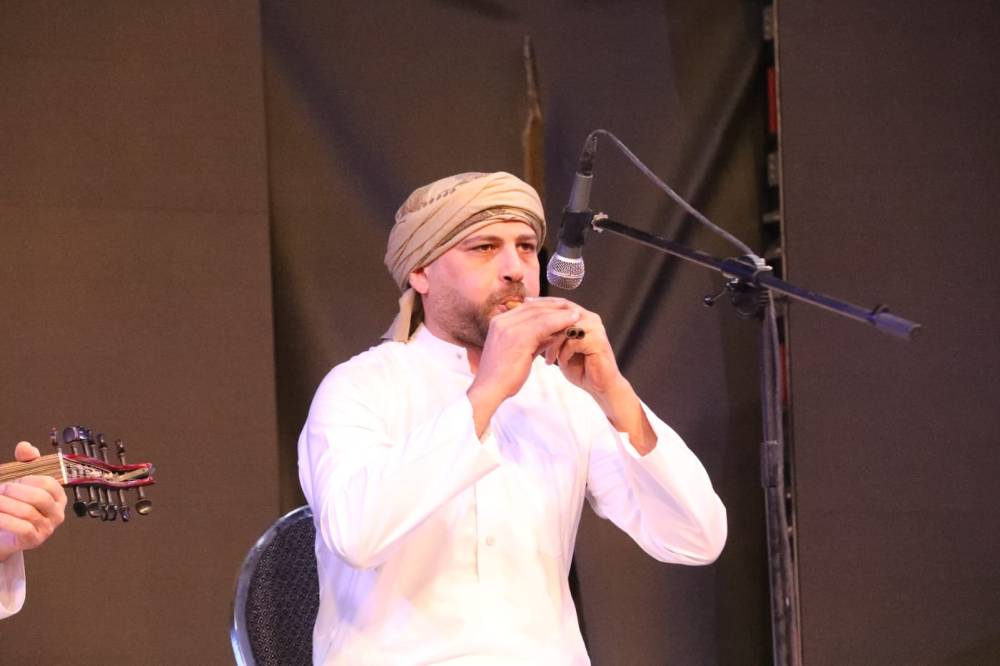  الساحة الرئيسية تتزين بالتراث الاردني والمصري بتوليفة فنية مميزة. 