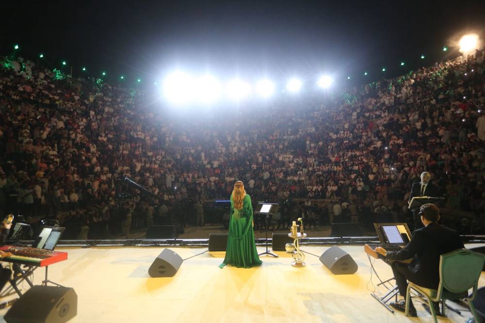 ختامها مسك .. أصالة تختتم فعاليات مهرجان جرش على المسرح الجنوبي