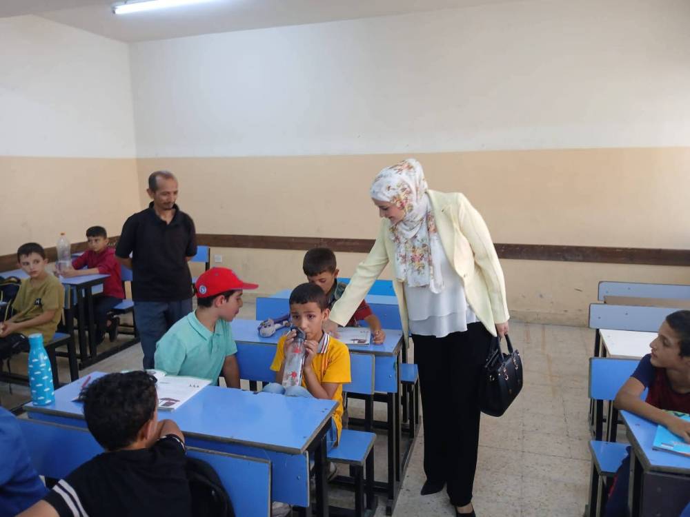 السواريس في زيارة تفقدية لمدارس الطلبة السوريين في لواء سحاب اليوم السبت. 