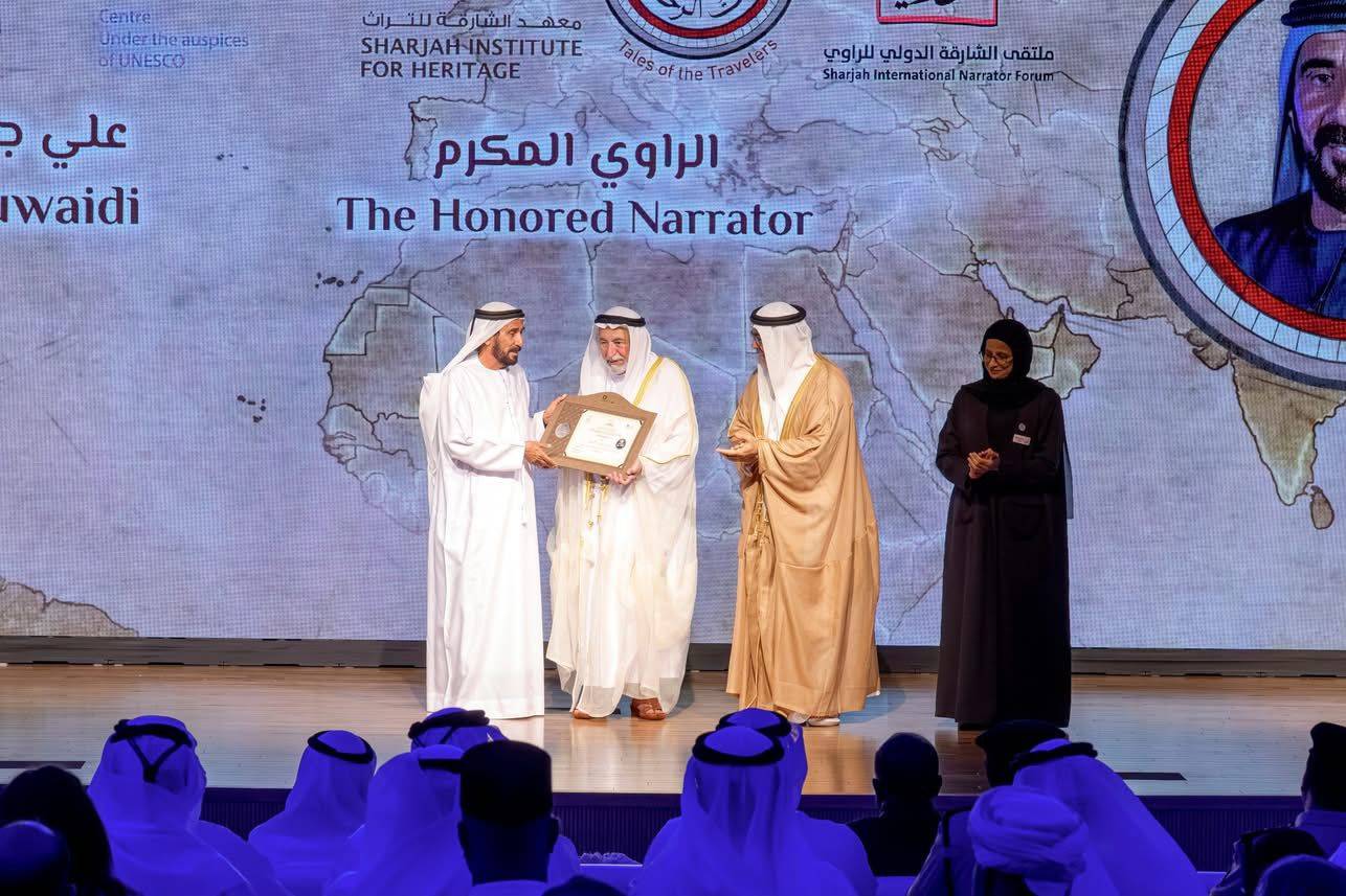 حاكم الشارقة يفتتح الدورة الـ25 من ملتقى الراوي احتفاءً باليوبيل الفضي تحت شعار “حكايات الرحّالة”