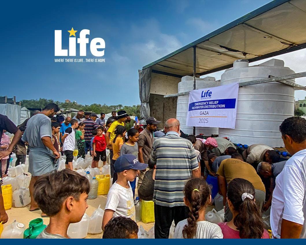 لايف للإغاثة والتنمية تواصل حشد جهودها الميدانية لإعادة شريان الحياة في غزة