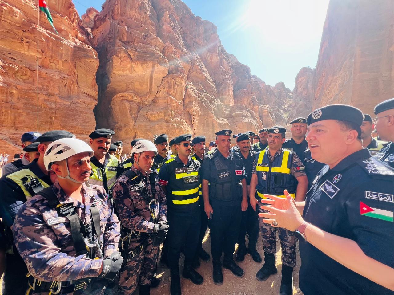 مديرية شرطة غرب معان تنفذ تمريناً بالتعاون مع سلطة إقليم البترا للتعامل مع السيول داخل الموقع الأثري