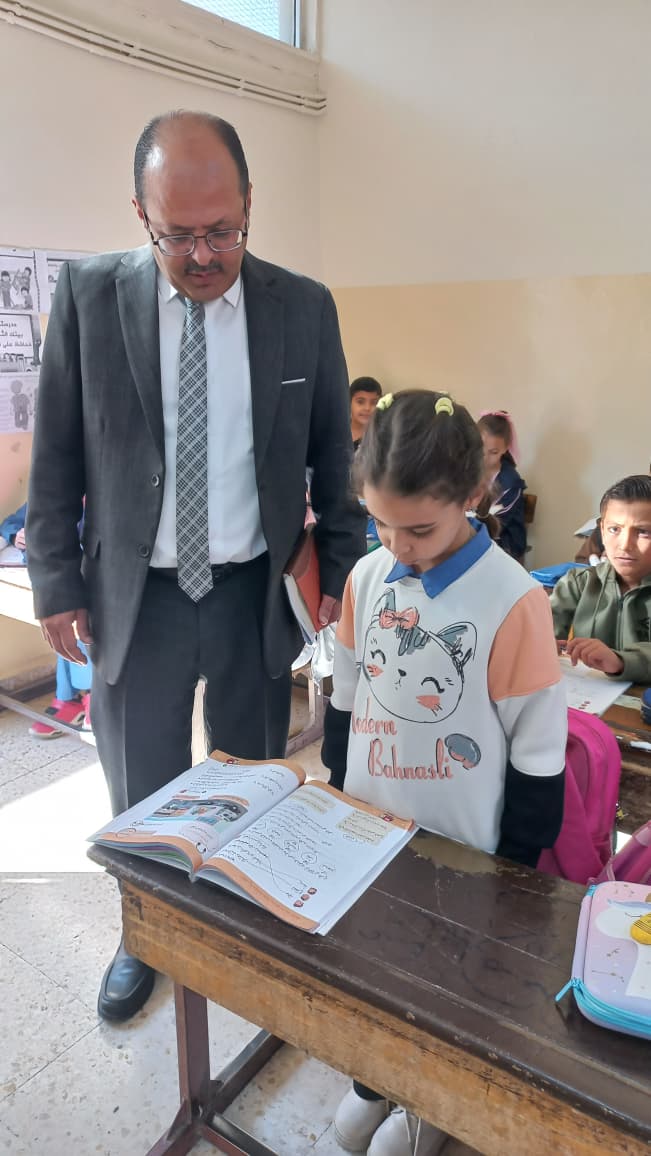 أبو الفول يتابع سير العملية التعليمية لمدارس المديرية في قضاء بيرين