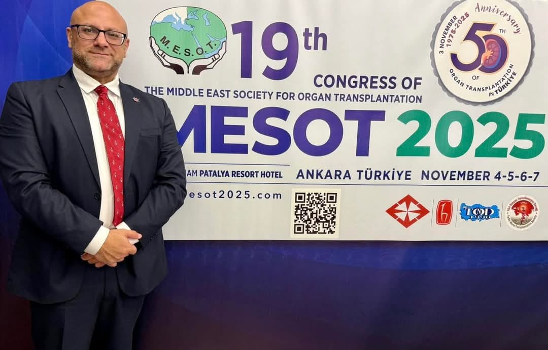 انتخاب د.وليد الحلبي ممثلاً عن الاردن ومنطقة شرق المتوسط في جمعية الشرق الأوسط لزراعة الأعضاء