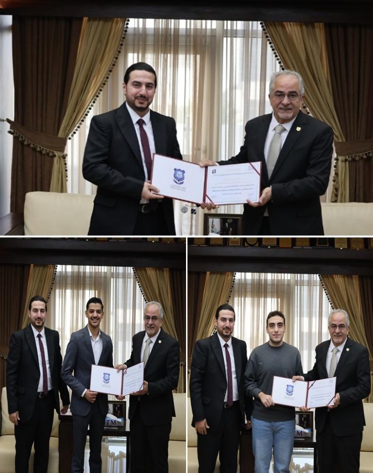 رئيس عمان الأهلية يكرّم فريق الجامعة الفائز بمسابقة IEEEالأمن السيبراني