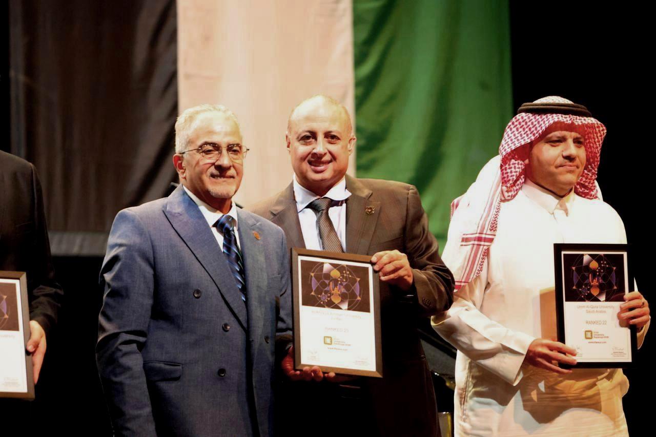 إعلان فوز عمان الاهلية بالمركز 23 عربياً والأولى على الجامعات الأردنية بحفل اختتام فعاليات قمة التايمز