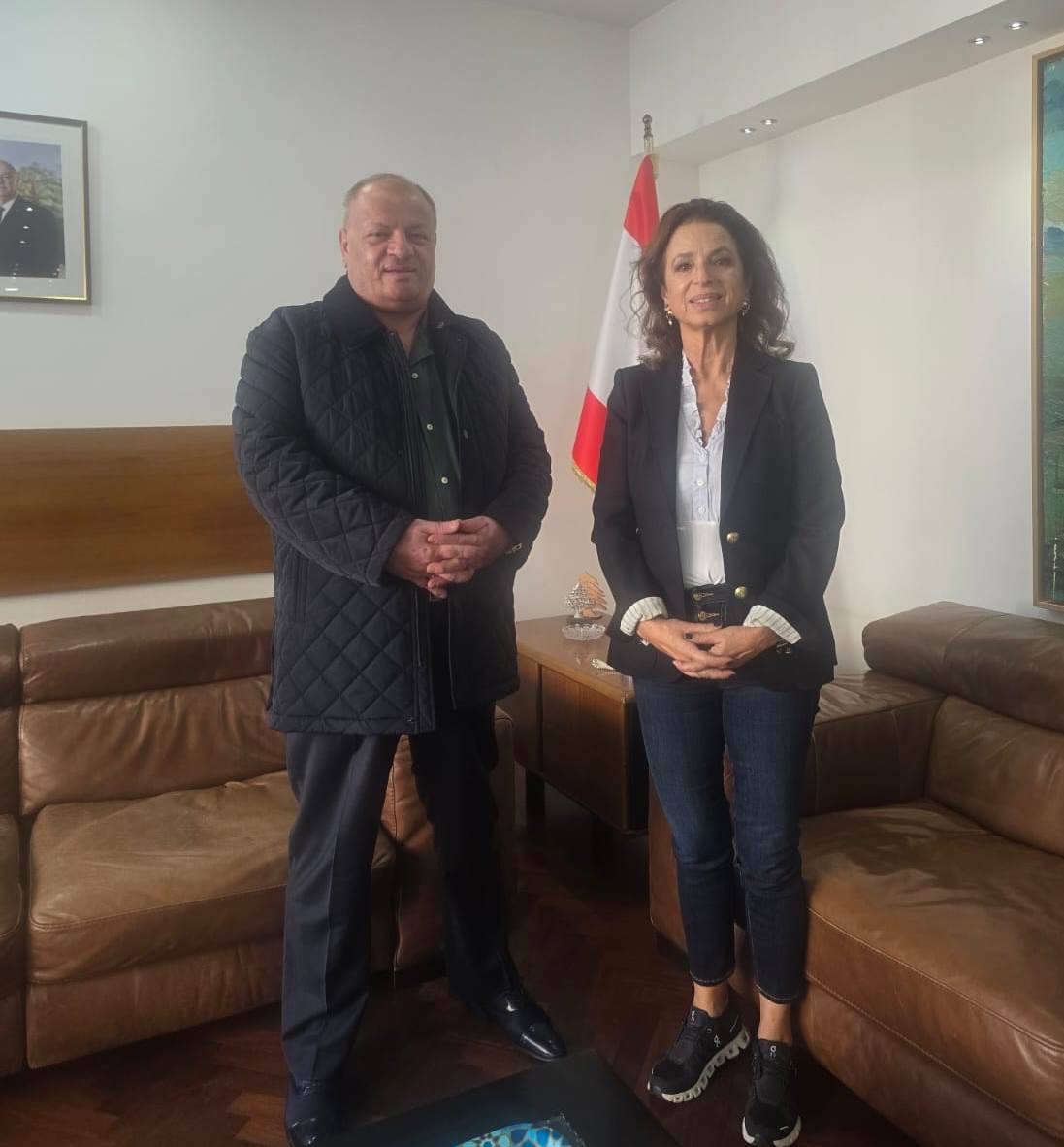 سماوي يلتقي سلامة ولحود ويبحثان سبل التوأمة بين مهرجان جرش والمهرجانات اللبنانية 