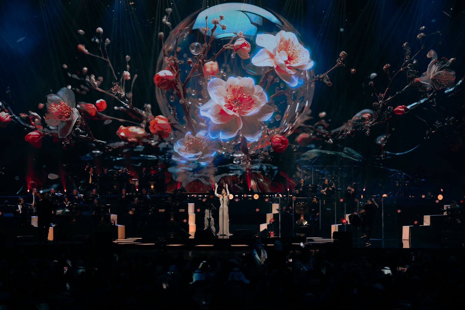 نجوى كرم تشعل مسرح محمد عبده أرينا بالرياض بحفل جماهيري استثنائي وتستقبل العام الجديد 2026 من دبي