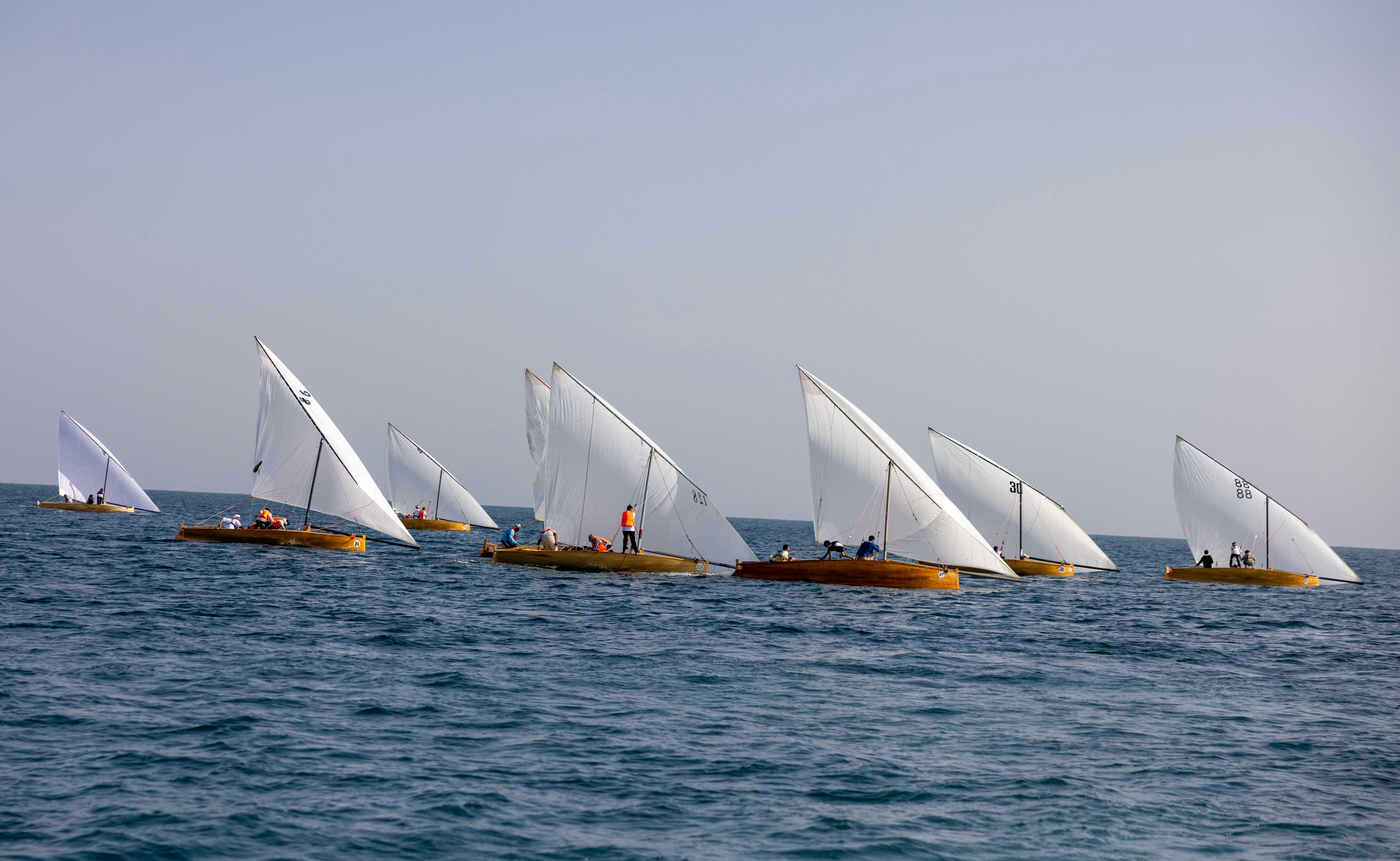 مهرجان الياسات يتوج الفائزين بسباق القفاي للمحامل الشراعية  