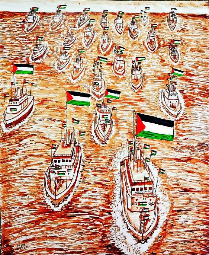 مبادرة “لون كلمة نغم” الدولية تطلق معرضًا فنيًا تشكيليًا إلكترونيًا ضمن حملة غزة تغرق