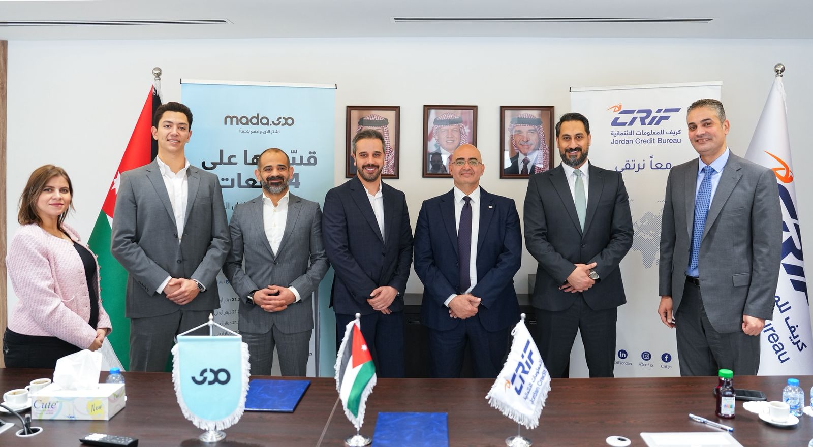كريف الأردن توقّع اتفاقية تقديم خدمات استعلام ائتماني مع المدى للابتكار الرقمي
