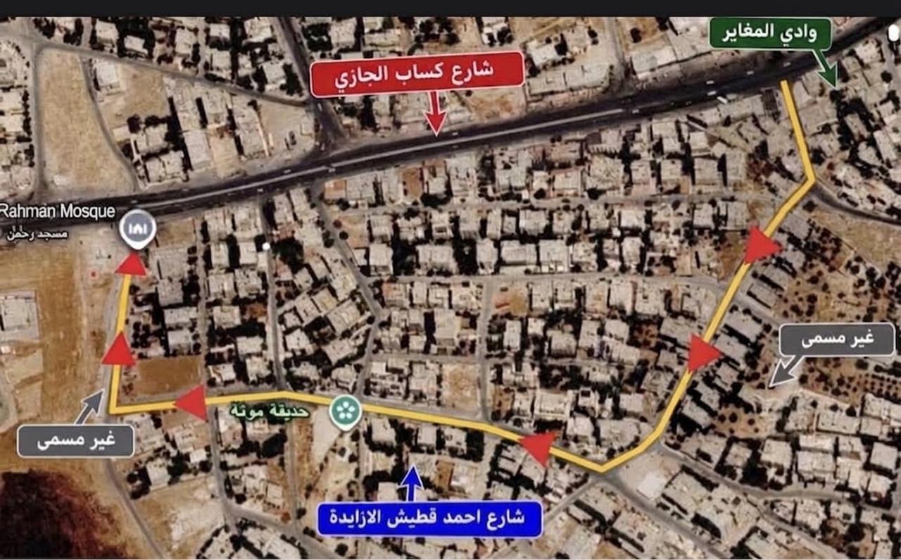 الأمانة: تحويلات مرورية لإنشاء عبارة صندوقية في شارع كساب الجازي في وادي الطي