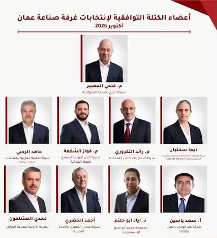 كتلة غرفة صناعة عمّان برئاسة الجغبير تفوز بجميع مقاعد مجلس الإدارة